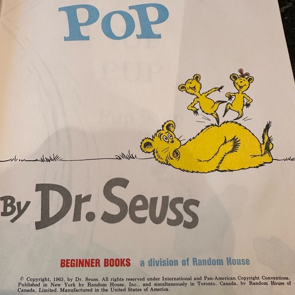 Collectors 1963 First Edition“ Hop on Pop” Dr Seuss.Children’s book - Picture 3 of 5